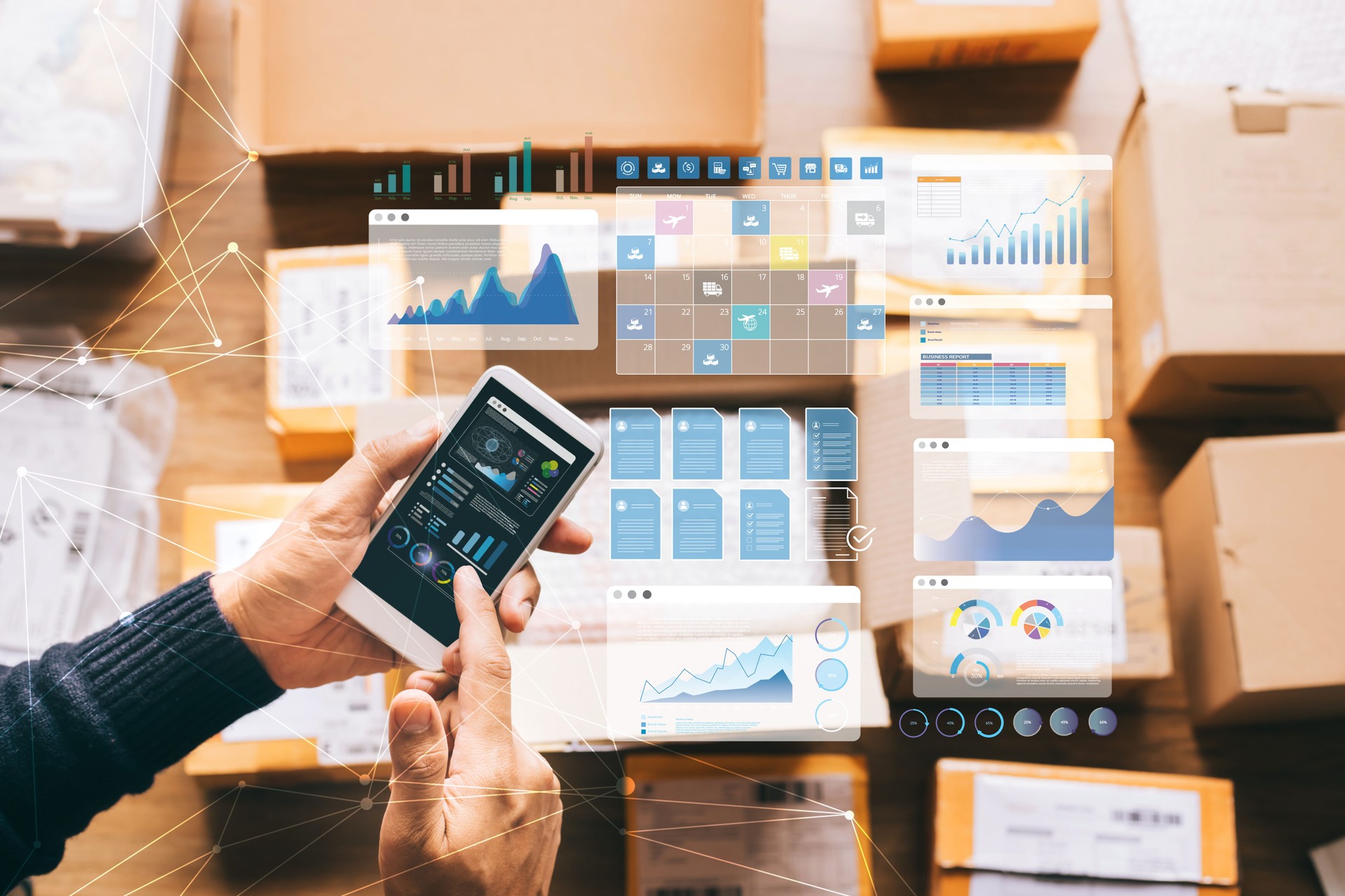 Business marketing and product delivery with customer relationship management system and enterprise resource planning.Strategic data planning.not ai generated